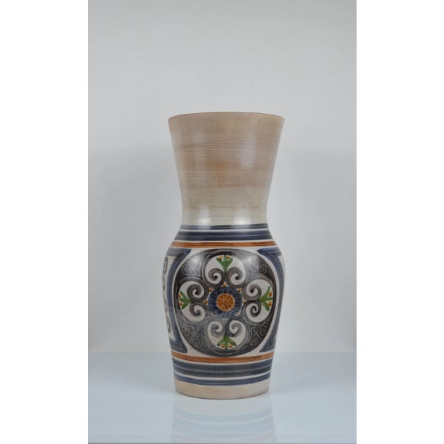 Tan Large French Vase in Ceramic, 1960s For Sale - Image 8 of 13