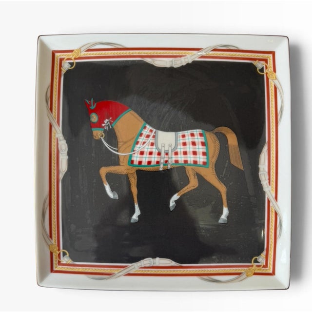 1970s Daniel Hechter French Equestrian Horse Porcelain Plate For Sale In Houston - Image 6 of 6