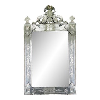 Late 19th Century Venetian Etched Mirror For Sale