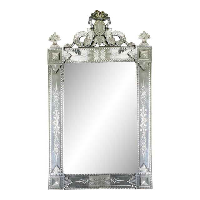 Late 19th Century Venetian Etched Mirror For Sale