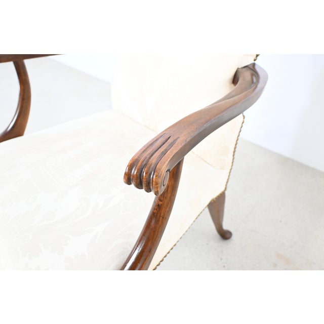 Baker Furniture Queen Anne Mahogany Armchairs – Pair For Sale - Image 13 of 14