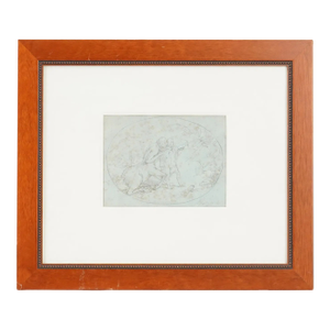 Mid 19th Century Pietro Galiardi Mythological Fresco Study for Cathedral, Pencil Sketch