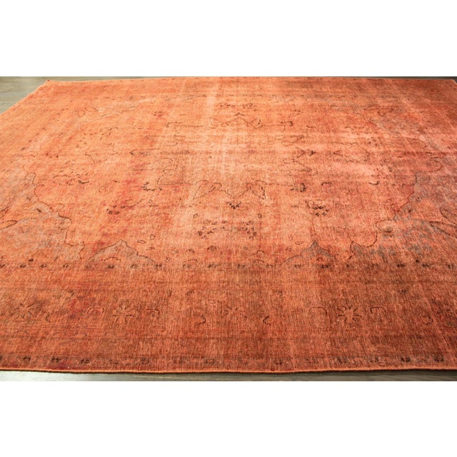 Textile Mid-20th Century Overdyed Rug For Sale - Image 7 of 8
