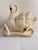 Elegant and charming, this vintage ceramic swan tureen brings a timeless cottage aesthetic to the table. Featuring a soft...