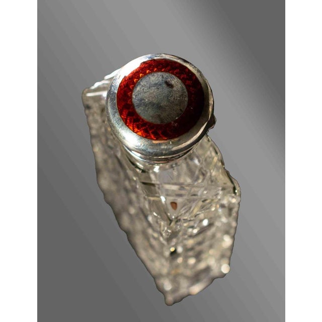 20th Century Baccarat Crystal Pocket Bottle with Silver Cap, France For Sale - Image 3 of 5