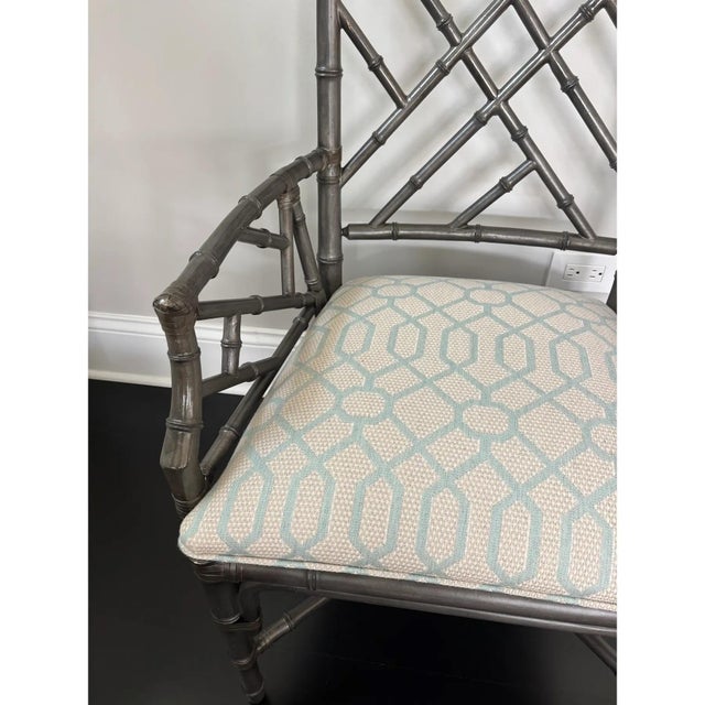 Wood Chinese Chippendale Lian Arm Chair by Ethan Allen For Sale - Image 7 of 9