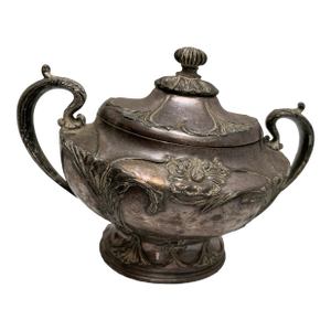 Vintage Silver Plated Ornate Sugar Bowl