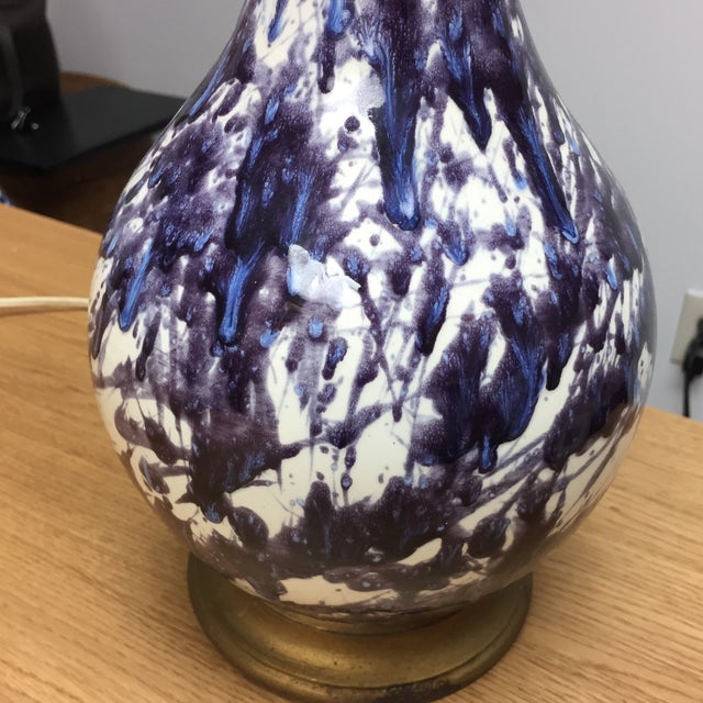 Contemporary Splatter Drip Painted Table Lamp Chairish