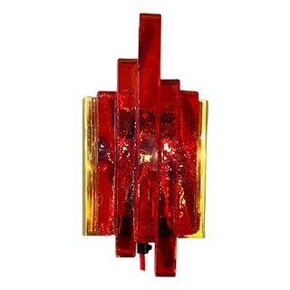 Red Wall Lamp by Claus Bolby For Sale