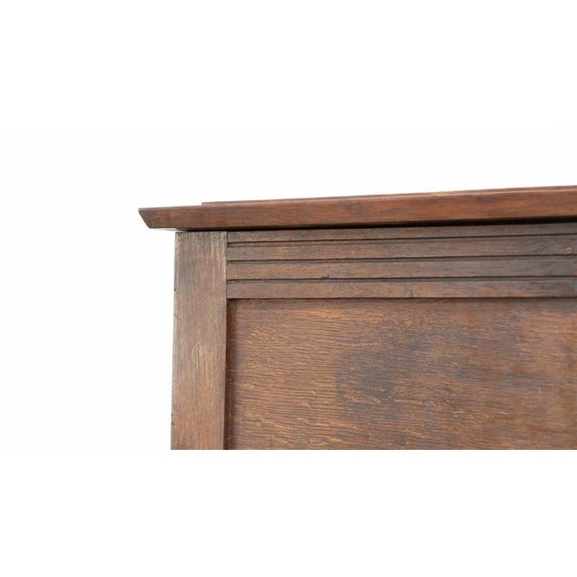 Small Wardrobe by René Gabriel, Reconstruction Period, 1945, 1890s, Oak For Sale - Image 9 of 10