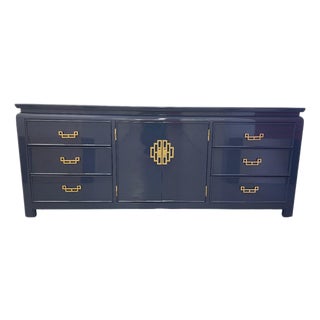 Vintage 1960s Century Furniture Dresser 9 Drawers For Sale