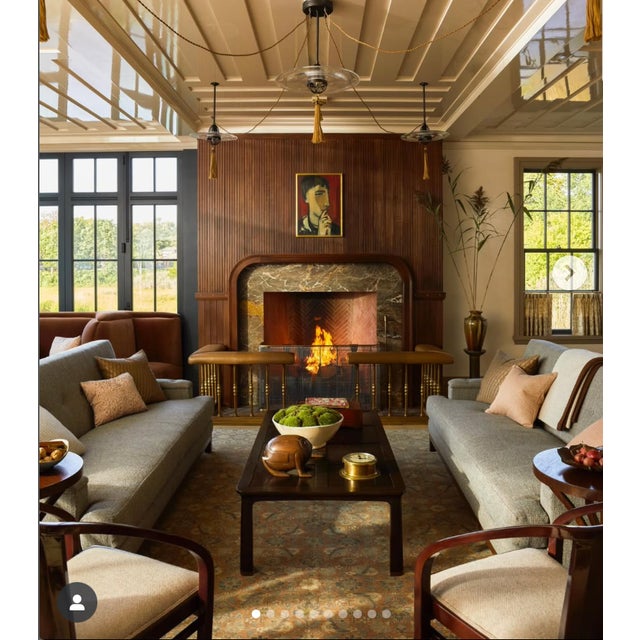 Jamb Uk Brass & Leather Fireplace Club Fender For Sale - Image 12 of 12