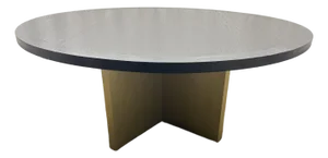 Arhaus Sculptural Pedestal Round Dining Table — 72"