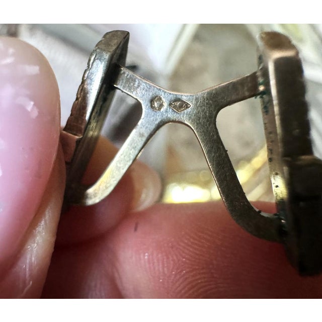 Vintage Silver Cufflinks in Original Box from Hermes For Sale - Image 15 of 18