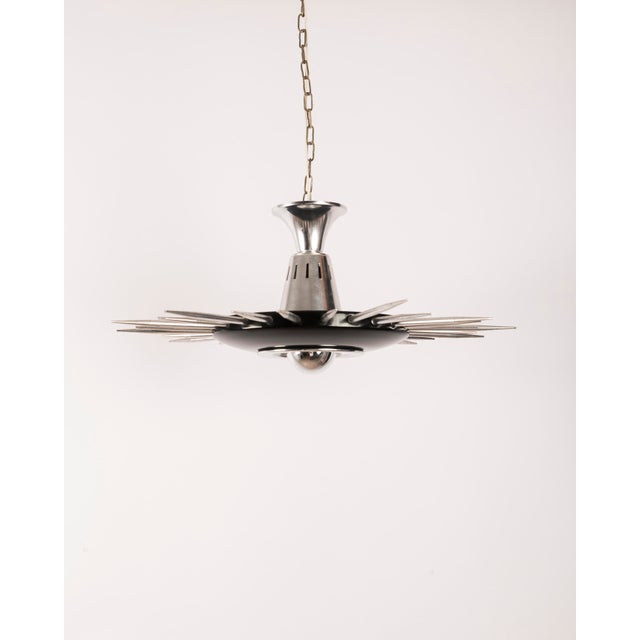 1950s Italian Sunburst Pendant Lamps, 1950s, Set of 2 For Sale - Image 5 of 9