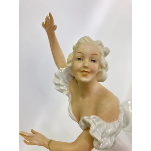 Ceramic Goebel West Germany Porcelain Figurine of Dancing Woman For Sale - Image 7 of 8