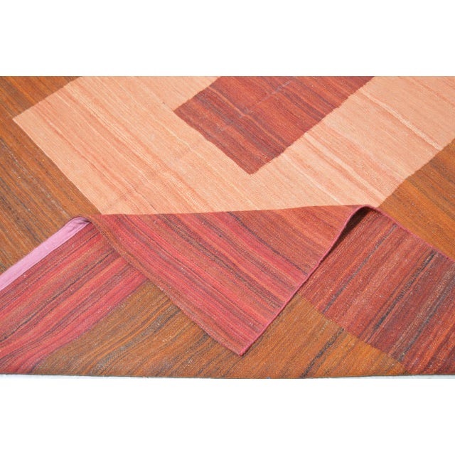 Vintage Mazandaran Modern Hand Made Wool Kilim,7'8"x9'5" For Sale - Image 4 of 5