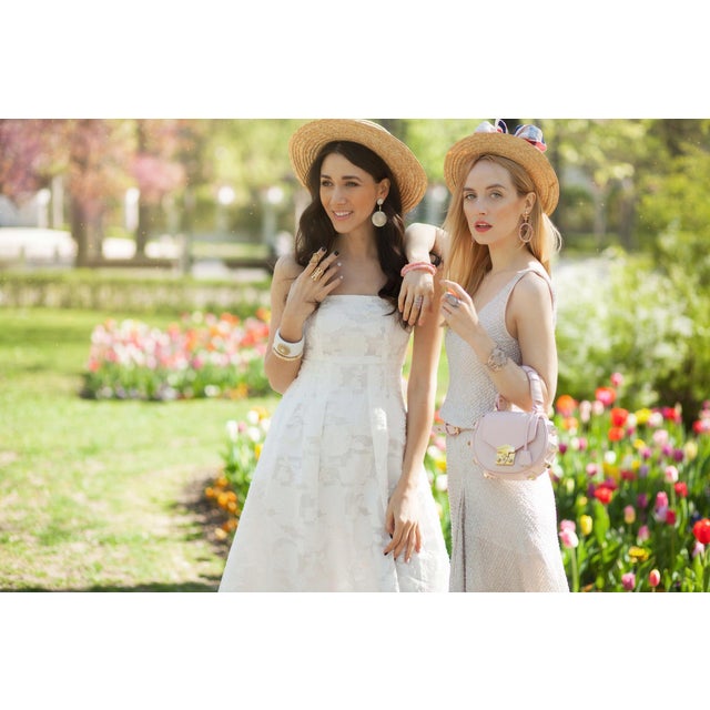 Miriam Salat Translucent and Frosted Vintage Golden Resin Cuff With Topaz For Sale - Image 14 of 18