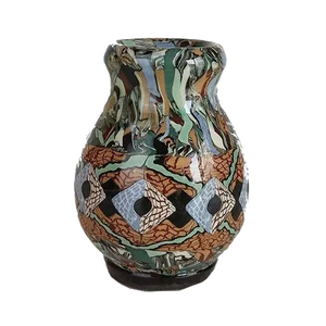 Vallauris Ceramic Mosaic Vase by Jean Gerbino, 1950s