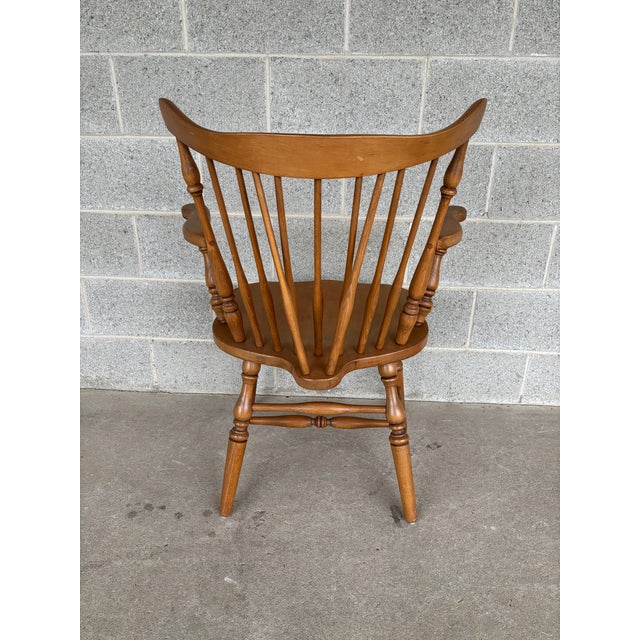 Van Sciver Maple Windsor Brace Back Dining Chairs - Set of 6 For Sale - Image 16 of 16