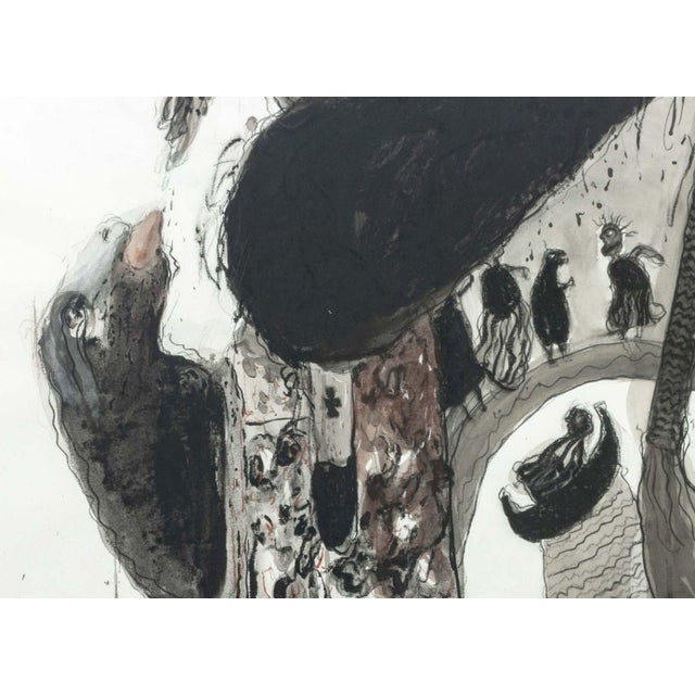 Contemporary Robert Dandarov Ascension Mixed Media on Paper For Sale - Image 3 of 6