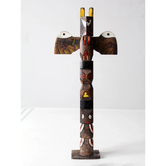 Wood Vintage Wood Souvenir Totem Pole For Sale - Image 7 of 10