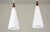 Wood Trumpet 2-Light Pendant by Fog & Mørup for Holmegaard, Denmark, 1960s For Sale - Image 7 of 13