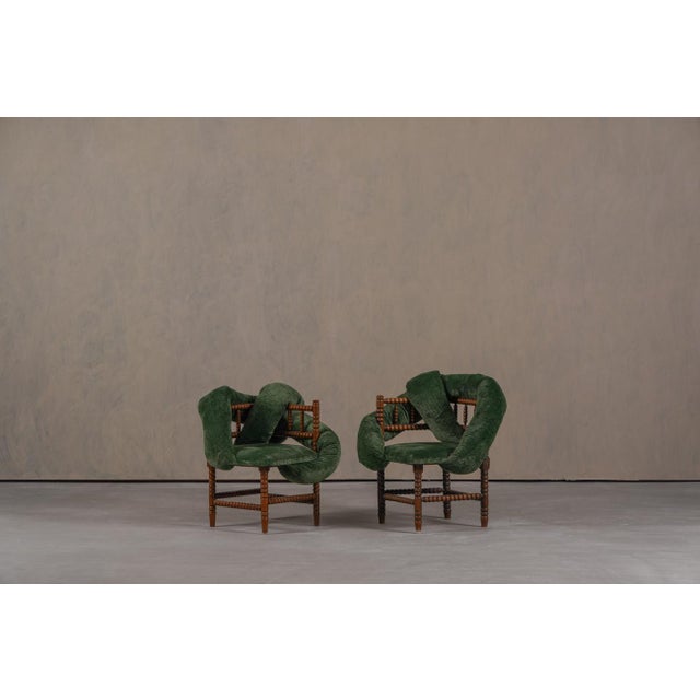 Vintage Bobbin Chairs from Corina Olaru, Holland, 1930s, Set of 2 For Sale - Image 12 of 12