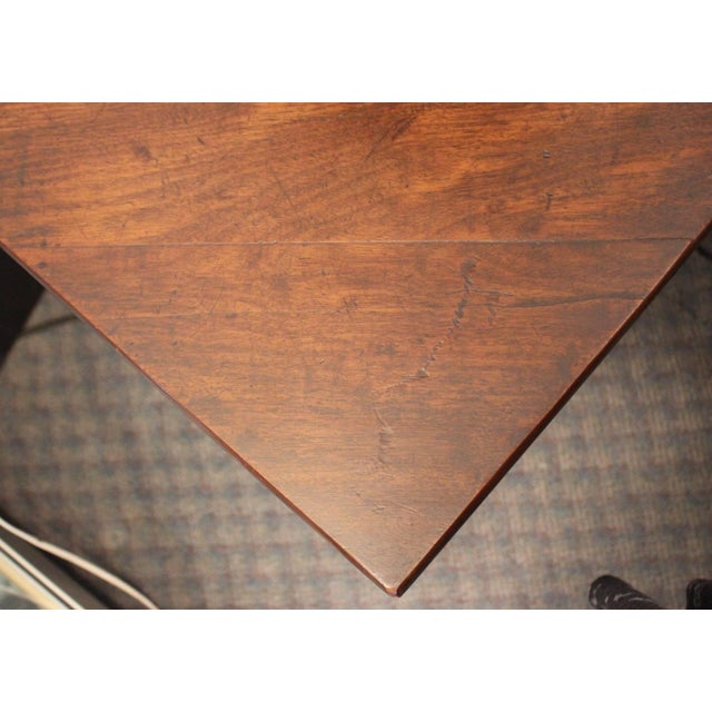 Brown Circa 1760-1780 English George III Period Corner Drop-Leaf Table For Sale - Image 8 of 9