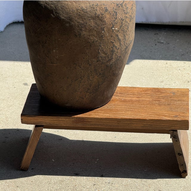 Small Low Bench in Antique Indonesian Teak, 1980s For Sale - Image 18 of 18