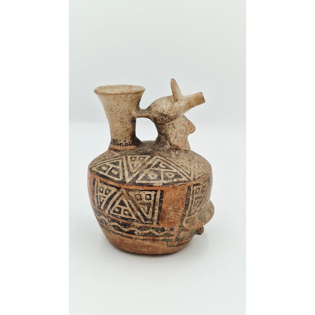 Ceramic Anthropomorphic Terracotta Vase from the Ancient Pre-Columbian Cultures of the Andes For Sale - Image 7 of 15