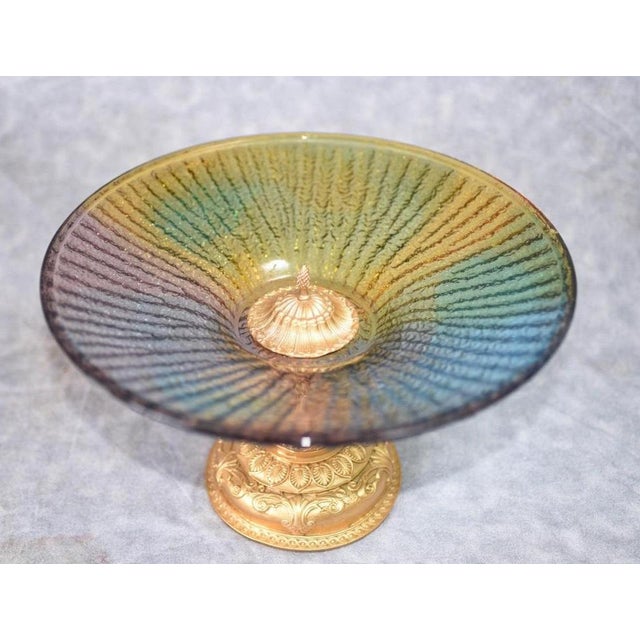 French Empire Glass Ormolu Comports Bowls, Set of 2 For Sale - Image 6 of 8