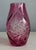 Set of Vintage Vases - Pink Glass, Floral Ceramic & Applied-Flower Glass For Sale - Image 4 of 13