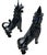 1950s Large Jeweled Burmese Bronze Chinthe Guardian Lion Foo Dogs, 2 Pieces For Sale - Image 9 of 17
