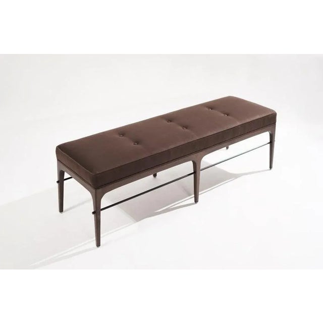 Linear Bench in Dark Wanut Series 60 by Stamford Modern For Sale - Image 11 of 12