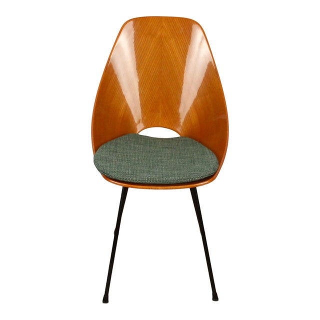 Wood Medea Chairs in Beechwood with Emerald Green Cushions by Vittorio Nobili for Fratelli Tagliabue, Italy, 1956, Set of 6 For Sale - Image 7 of 18