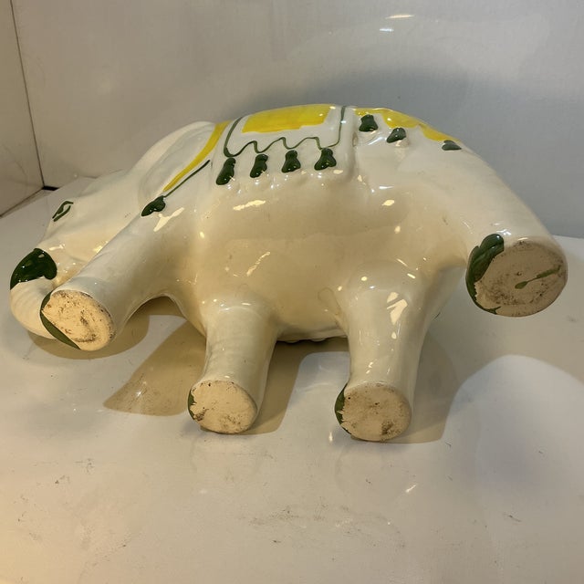1970s Hollywood Regency Elephant Tassels Planter For Sale - Image 9 of 9