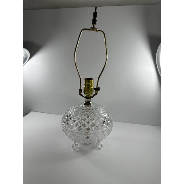 Mid 20th Century Late 20th Century Crystal Egg Shaped Accent Lamp For Sale - Image 5 of 10