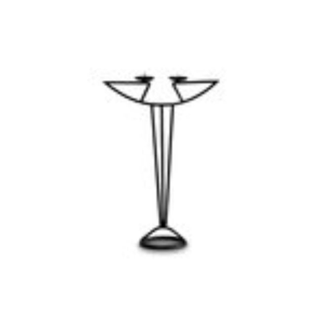 A vintage modernist Art Deco / Art Nouveau wrought iron candle stand from the mid-20th century. Its sleek design showcases...