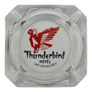 Thunderbird Hotel Glass Ashtray For Sale