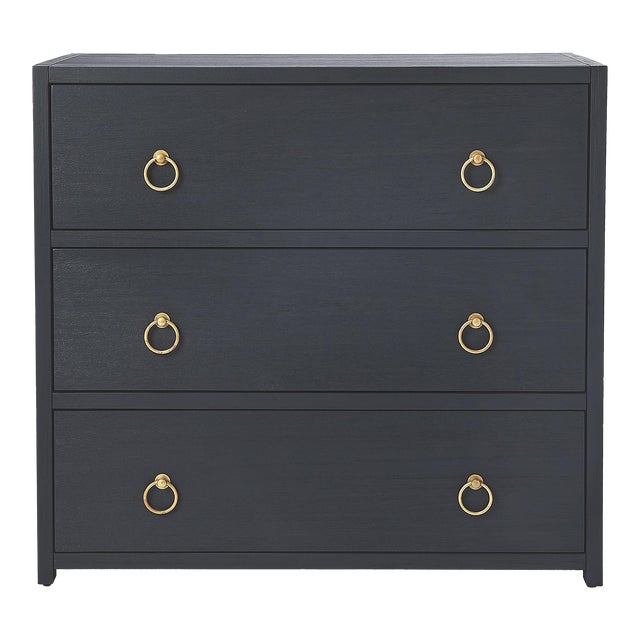 Lark 3 Drawer Dresser, Navy Blue For Sale
