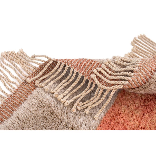 Beige Hand-Knotted Wool Rug by Azele Studio For Sale - Image 8 of 10