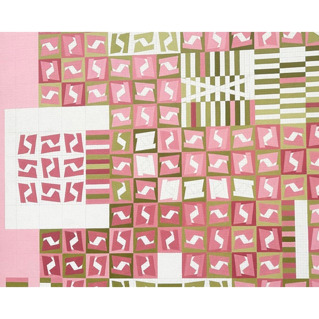 Mid-Century Modern 1985 “Ridiculous Composition” Oil and Pencil on Canvas Painting by Beatrice Riese For Sale - Image 3 of 9