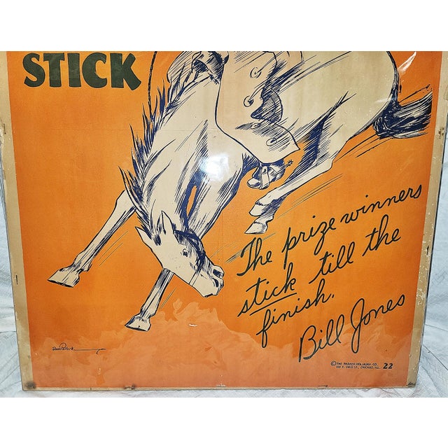 Traditional Original 1927 Large Bill Jones Motivational Poster For Sale - Image 3 of 6