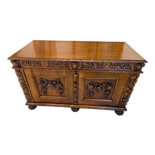 Gründerzeit Sideboard with Fruit Motifs For Sale