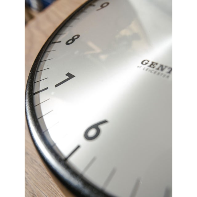 An original 1960s wall clock marked Gent of Leicester on the dial. Once a clock in a British factory or workplace, it now...