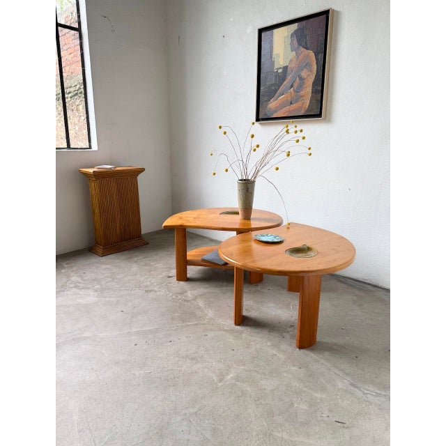 Turquoise Elm Drop Coffee Tables, 1970s, Set of 2 For Sale - Image 8 of 18