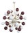 21st Century Nova Polished Brass Mixed Amethyst White Murano Sputnik Chandelier by Fabio LTD For Sale