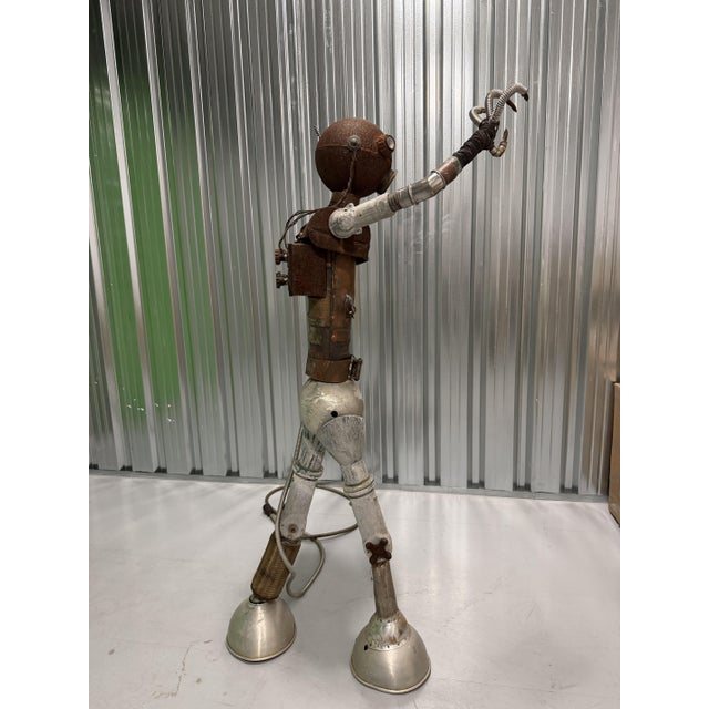 Metal Vintage Robot Lamp, 1970 For Sale - Image 7 of 11