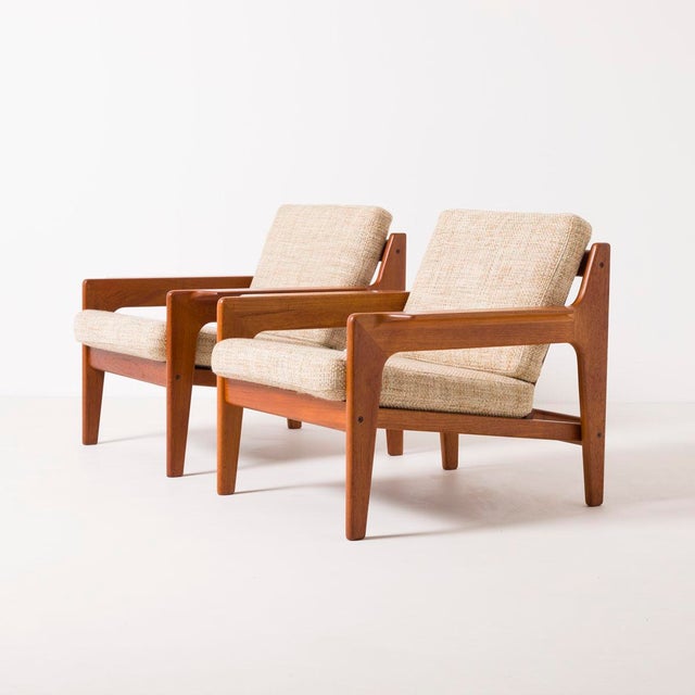 Teak Easy Chairs by Arne Wahl Iversen for Komfort, Denmark, 1960s, Set of 2, in Very Good conditions. Designed 1960 to...